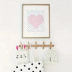 Wall Coat Rack | Solid Oak & Space-Saving | 4 Or 5 Hooks
