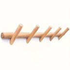 Wall Coat Rack | Solid Oak & Space-Saving | 4 Or 5 Hooks