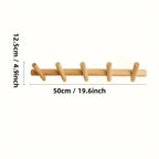 Wall Coat Rack | Solid Oak & Space-Saving | 4 Or 5 Hooks