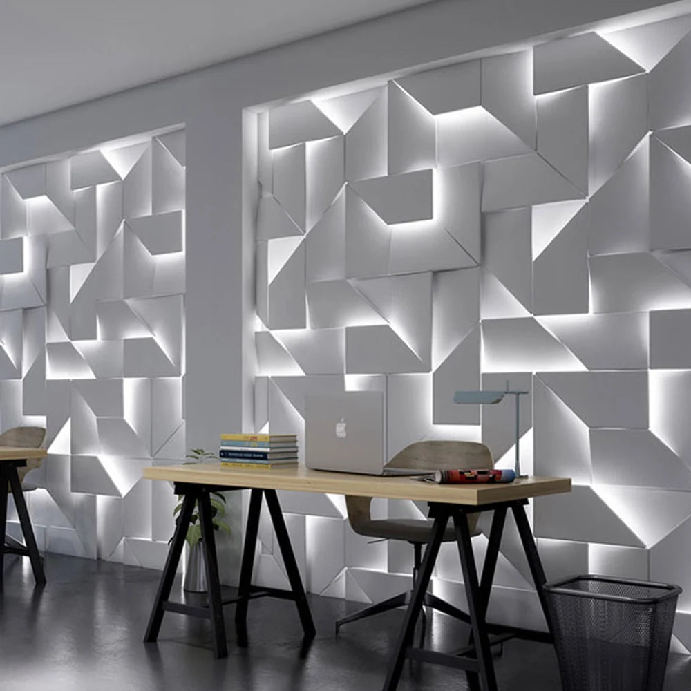Wall Lamp | 3D Acrylic & Metal | Integrated 3-Color LED