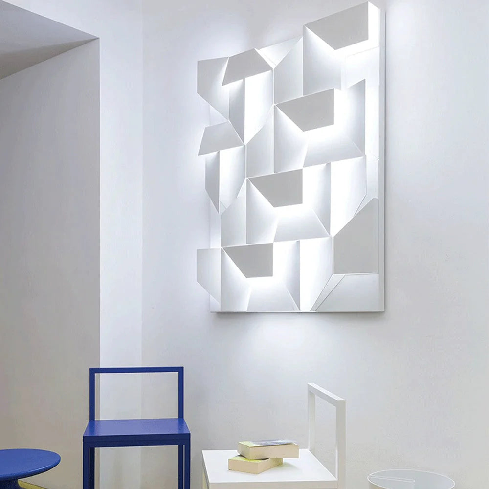 Wall Lamp | 3D Acrylic & Metal | Integrated 3-Color LED