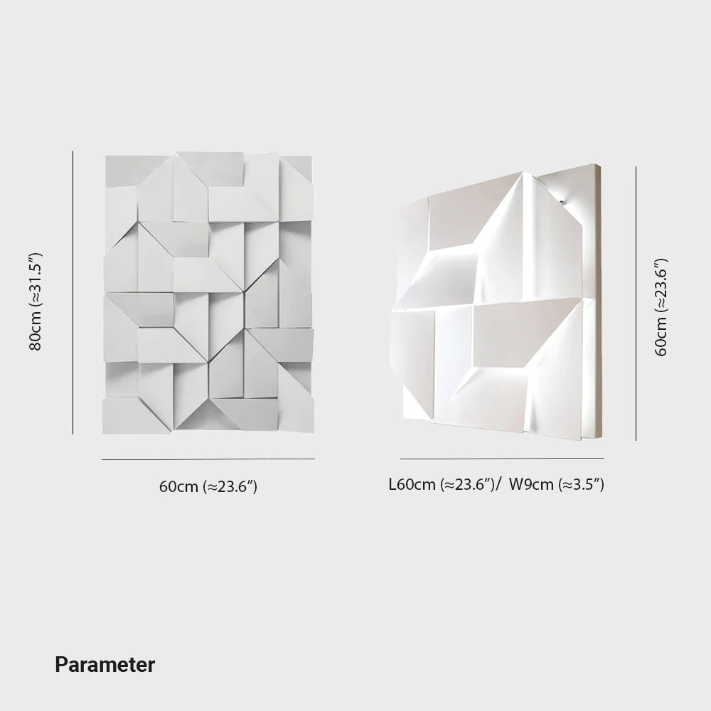 Wall Lamp | 3D Acrylic & Metal | Integrated 3-Color LED
