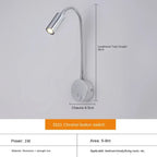 Wall Lamp | Adjustable Gooseneck & Integrated LED | Hardwired With Built-In Switch