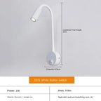 Wall Lamp | Adjustable Gooseneck & Integrated LED | Hardwired With Built-In Switch