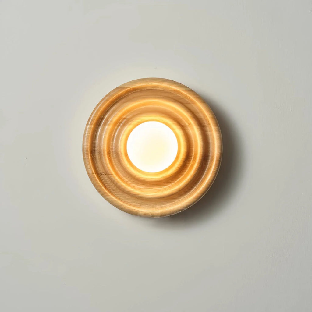 Wall Lamp | Ash Wood & Glass Globe | Hardwired G9