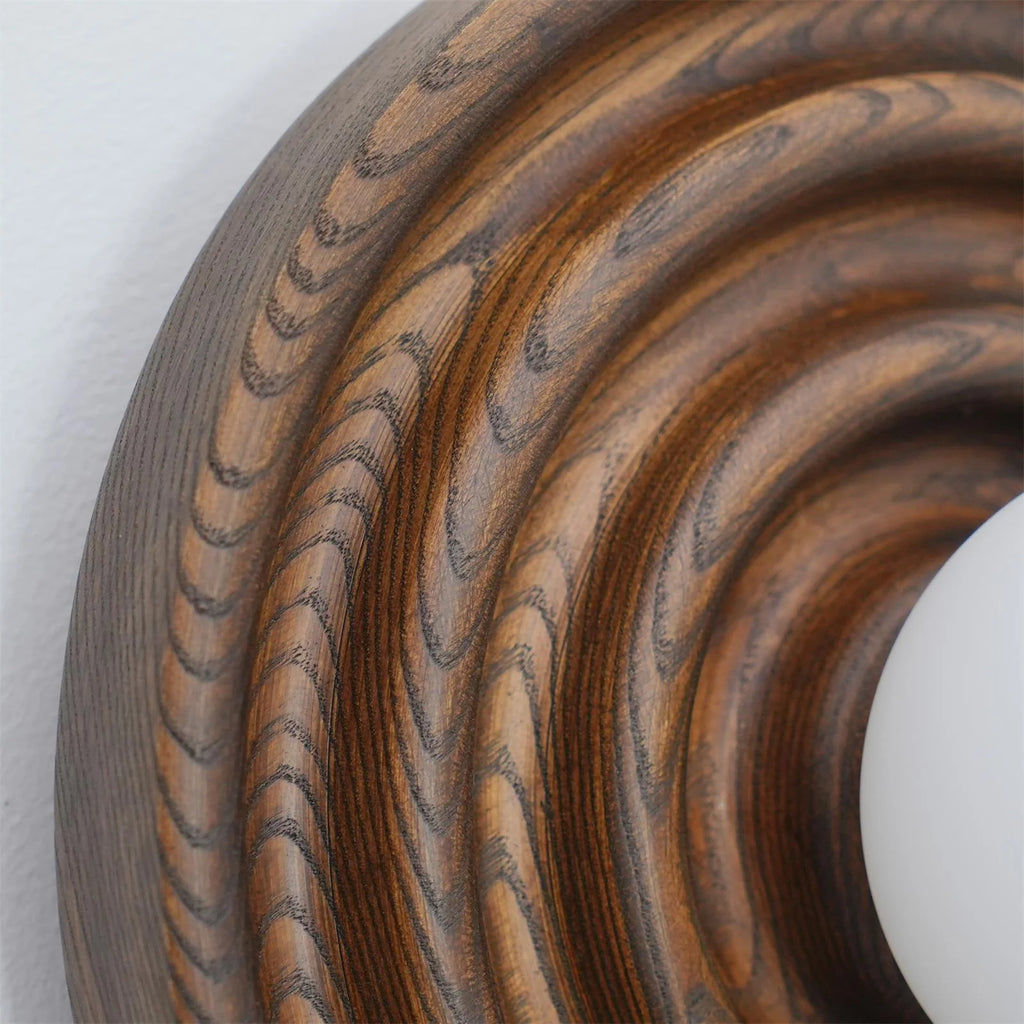 Wall Lamp | Ash Wood & Glass Globe | Hardwired G9