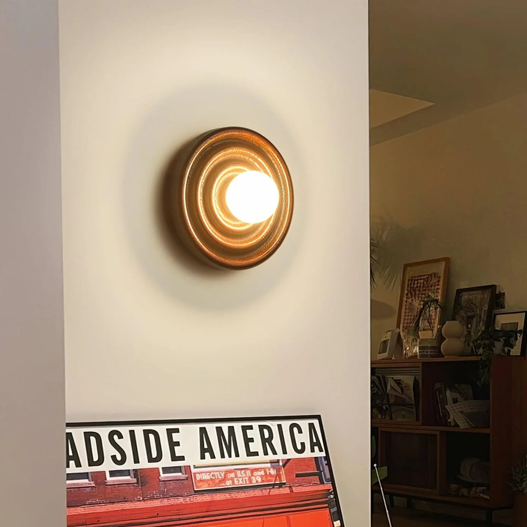 Wall Lamp | Ash Wood & Glass Globe | Hardwired G9