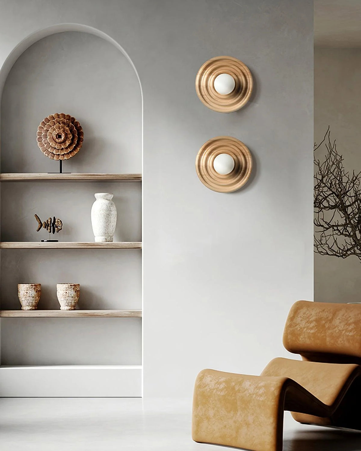 Wall Lamp | Ash Wood & Glass Globe | Hardwired G9