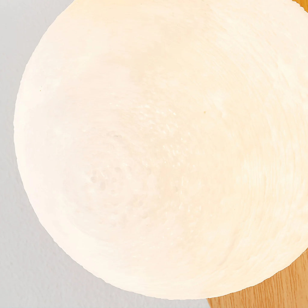 Wall Lamp | Curved Wood-Effect Walnut Finish & Glass Shade
