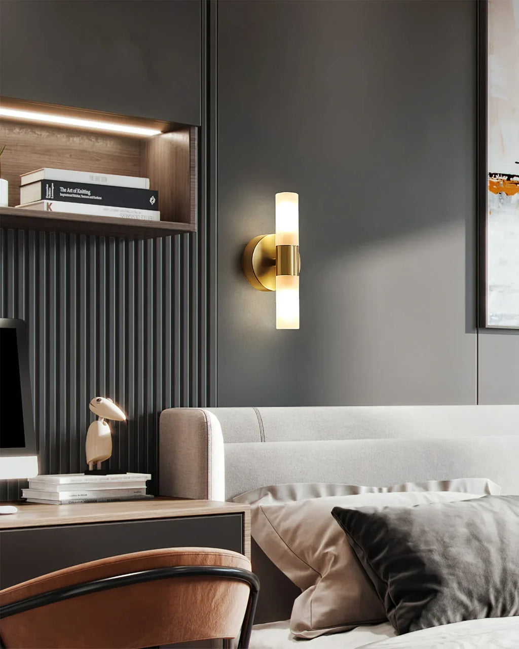 Wall Lamp | Energy-Efficient LED & Acrylic Shade & Copper Base