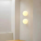 Wall Lamp | Frosted Glass & Slim Metal Base | 12/15/18 cm