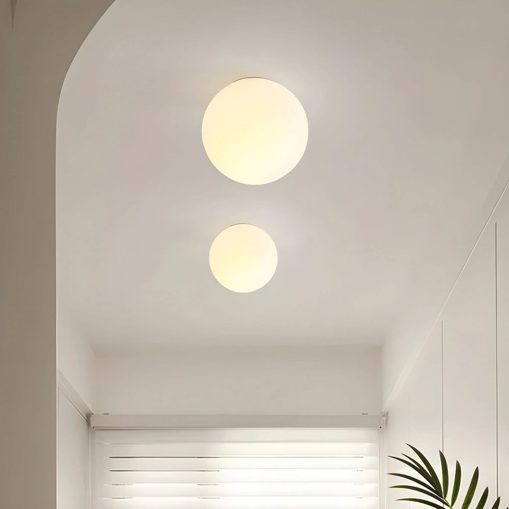 Wall Lamp | Frosted Glass & Slim Metal Base | 12/15/18 cm
