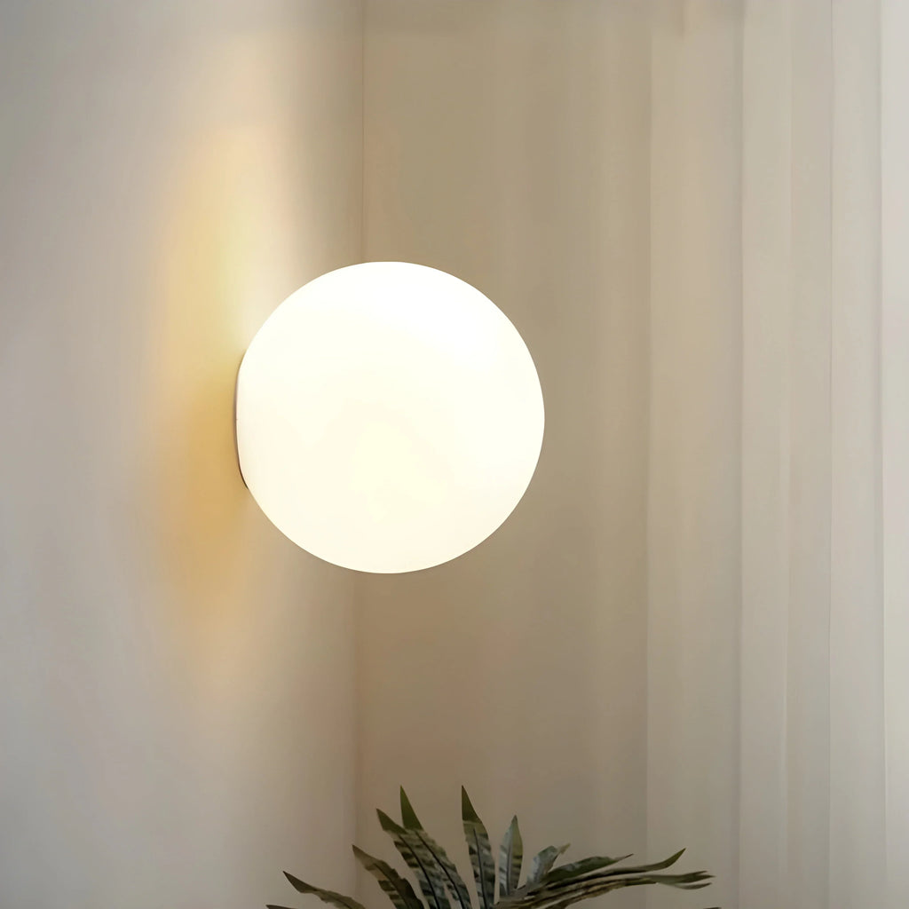 Wall Lamp | Frosted Glass & Slim Metal Base | 12/15/18 cm
