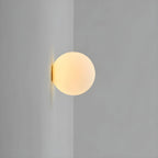 Wall Lamp | Frosted Glass & Slim Metal Base | 12/15/18 cm