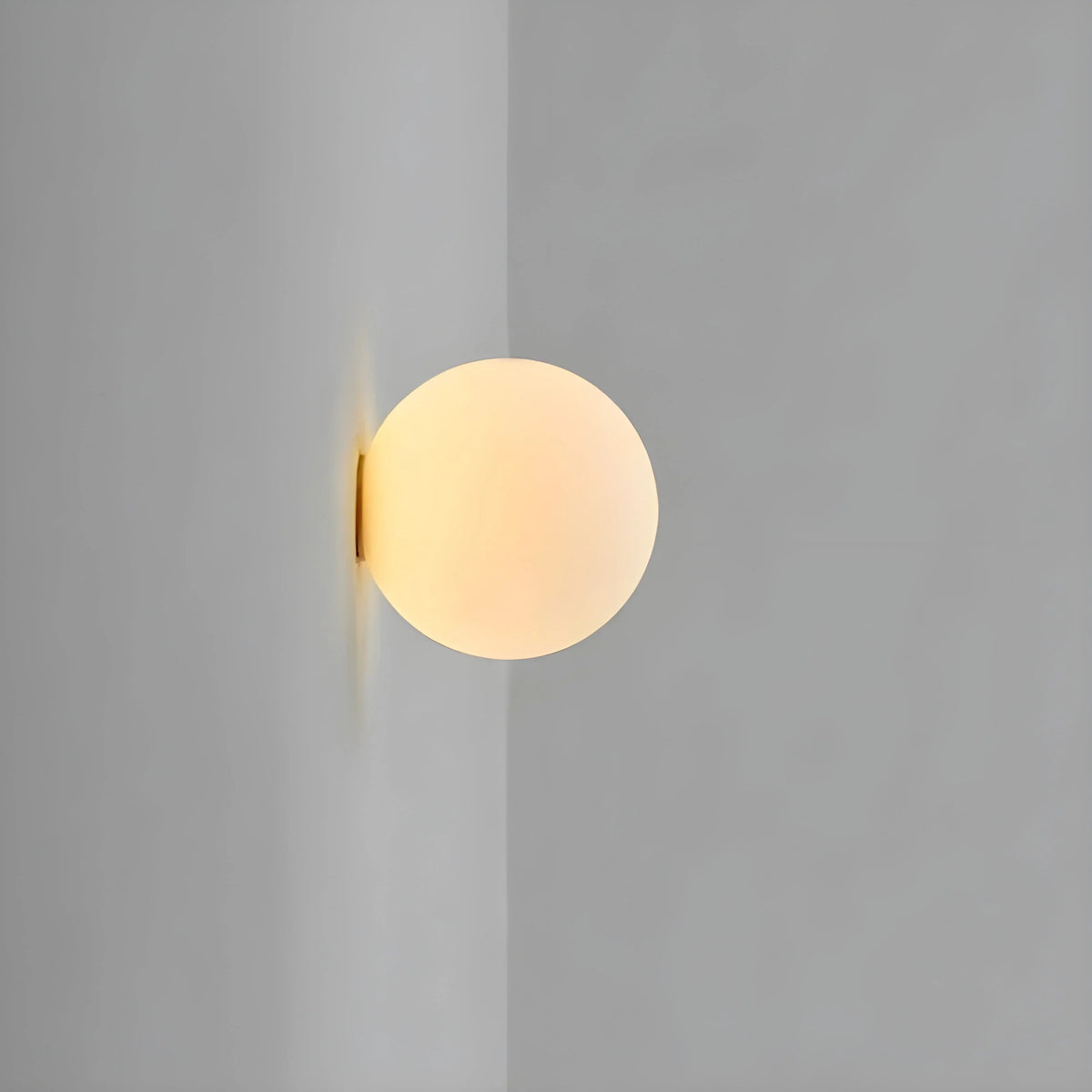 Wall Lamp | Frosted Glass & Slim Metal Base | 12/15/18 cm