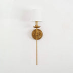 Wall Lamp | Hand-Gilded Antique Gold & Sculpted Rosette Backplate | Single & Double-Arm
