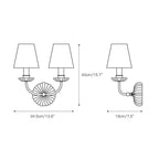 Wall Lamp | Hand-Gilded Antique Gold & Sculpted Rosette Backplate | Single & Double-Arm