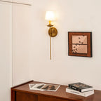 Wall Lamp | Hand-Gilded Antique Gold & Sculpted Rosette Backplate | Single & Double-Arm