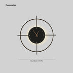 Wall Lamp | Metal & Acrylic Integrated Clock | Warm LED