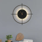 Wall Lamp | Metal & Acrylic Integrated Clock | Warm LED