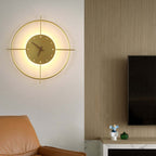 Wall Lamp | Metal & Acrylic Integrated Clock | Warm LED