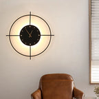 Wall Lamp | Metal & Acrylic Integrated Clock | Warm LED