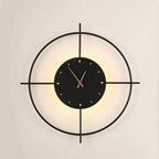 Wall Lamp | Metal & Acrylic Integrated Clock | Warm LED