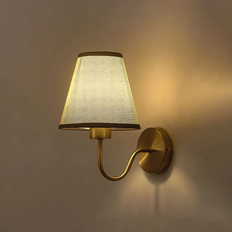 Wall Lamp | Nordic Fabric Shade & Metal Frame