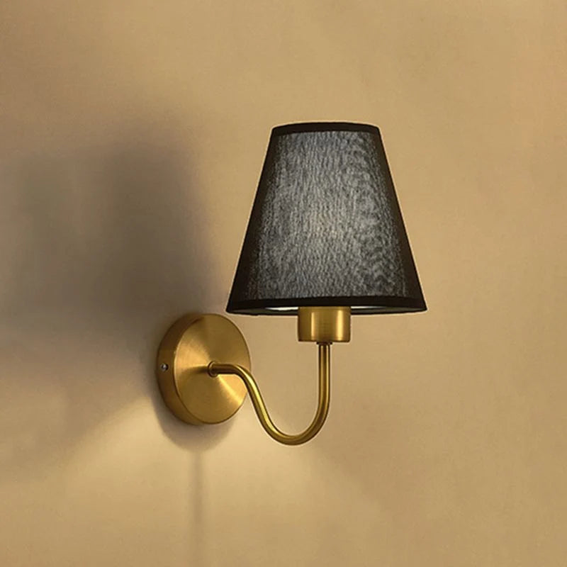 Wall Lamp | Nordic Fabric Shade & Metal Frame