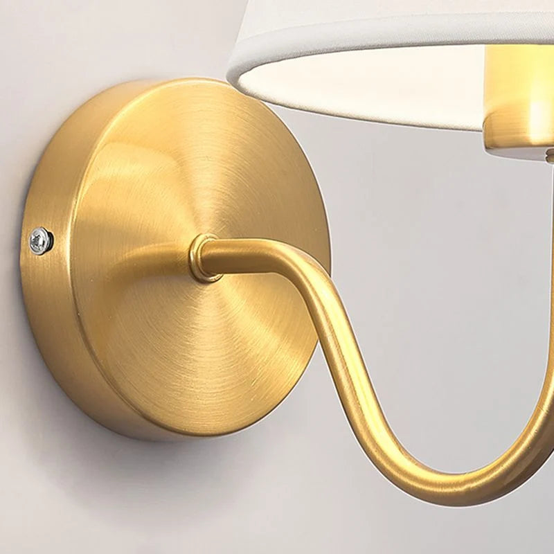 Wall Lamp | Nordic Fabric Shade & Metal Frame