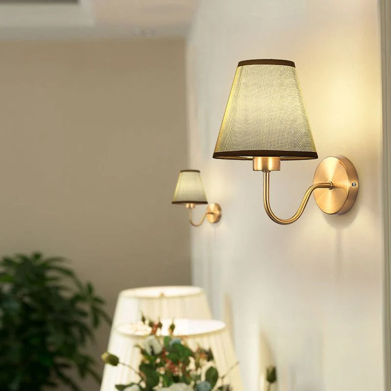 Wall Lamp | Nordic Fabric Shade & Metal Frame