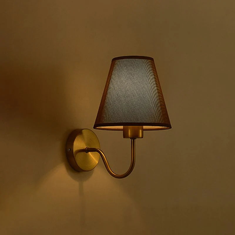 Wall Lamp | Nordic Fabric Shade & Metal Frame