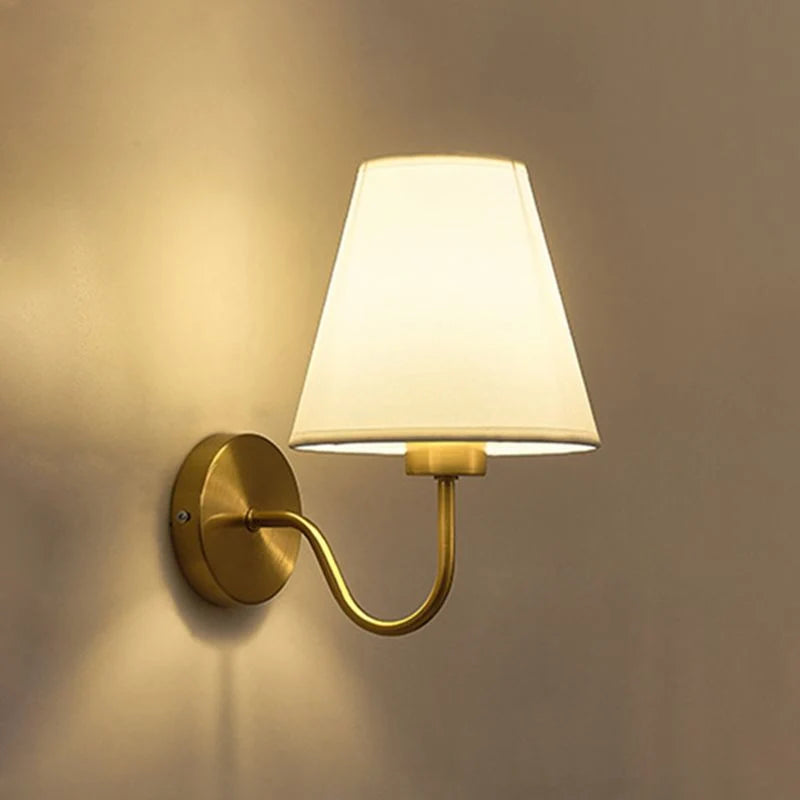 Wall Lamp | Nordic Fabric Shade & Metal Frame