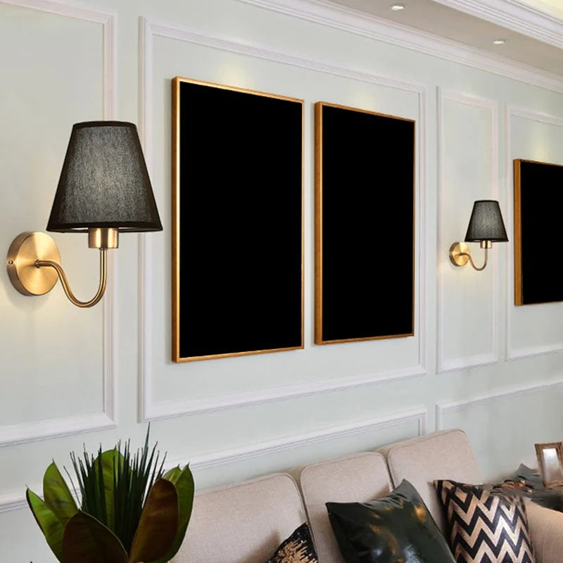 Wall Lamp | Nordic Fabric Shade & Metal Frame