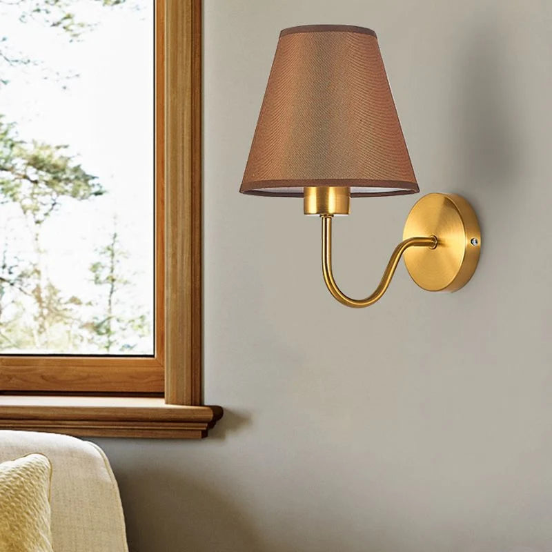Wall Lamp | Nordic Fabric Shade & Metal Frame
