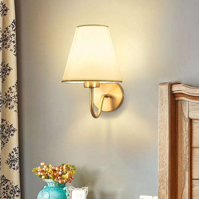 Wall Lamp | Nordic Fabric Shade & Metal Frame
