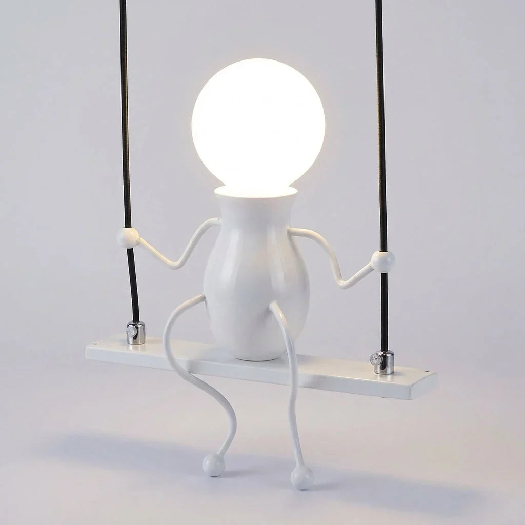 Wall Lamp | Playful Swinging Silhouette & Metal Construction | E26/E27 Compatible