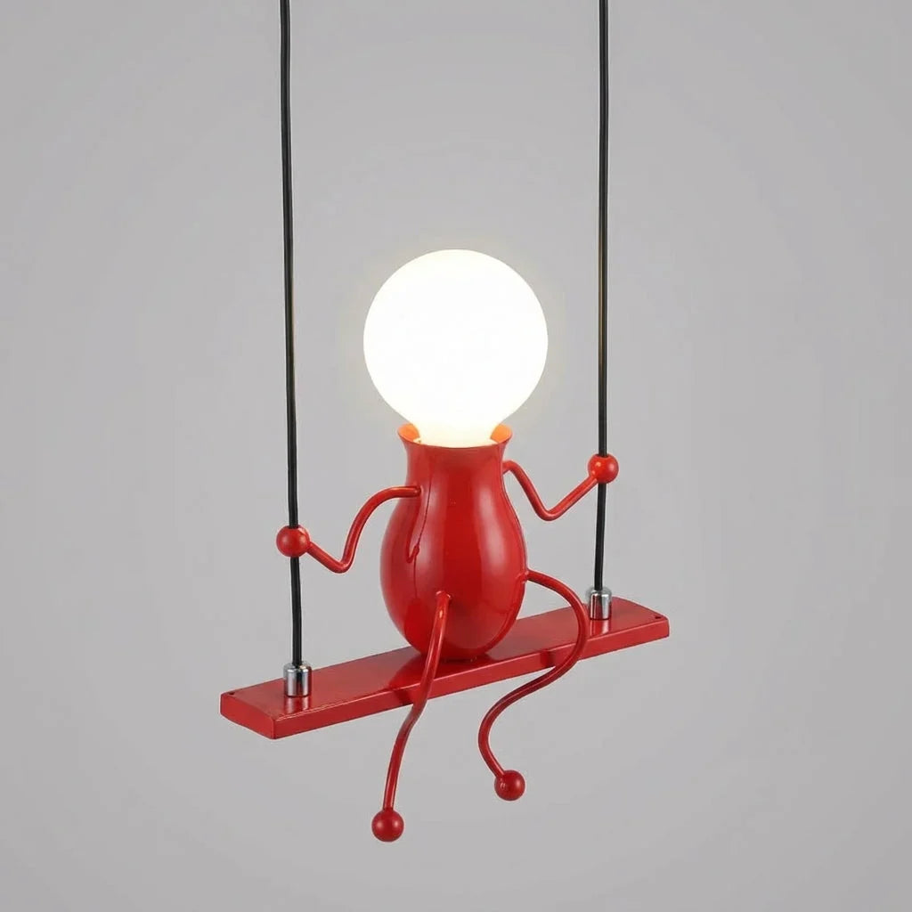 Wall Lamp | Playful Swinging Silhouette & Metal Construction | E26/E27 Compatible