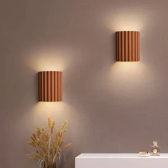 Wall Lamp | Ribbed Resin & Energy-Saving LED