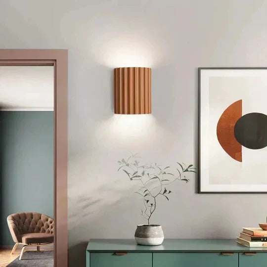 Wall Lamp | Ribbed Resin & Energy-Saving LED