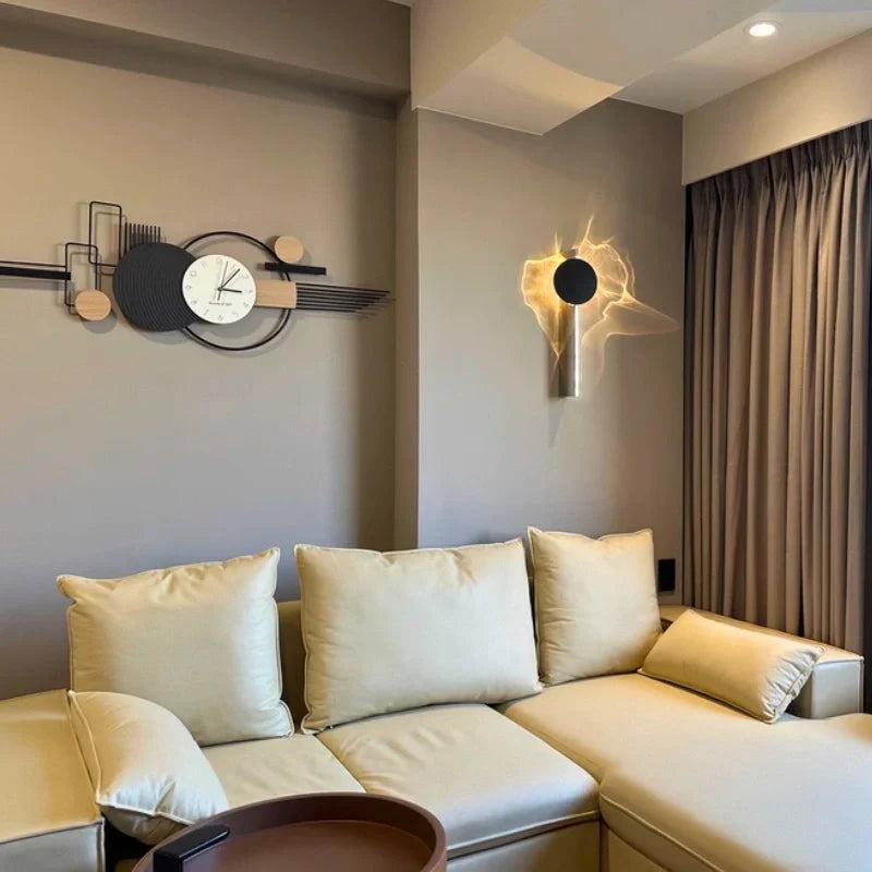 Wall Lamp | Rotatable Wave Projection | Aluminum & Stainless Steel