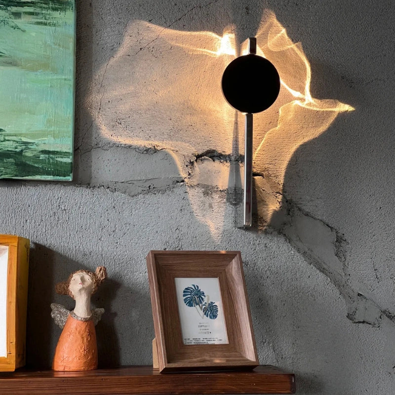 Wall Lamp | Rotatable Wave Projection | Aluminum & Stainless Steel