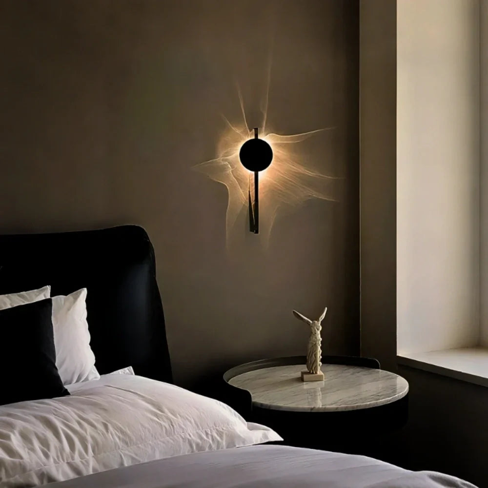 Wall Lamp | Rotatable Wave Projection | Aluminum & Stainless Steel