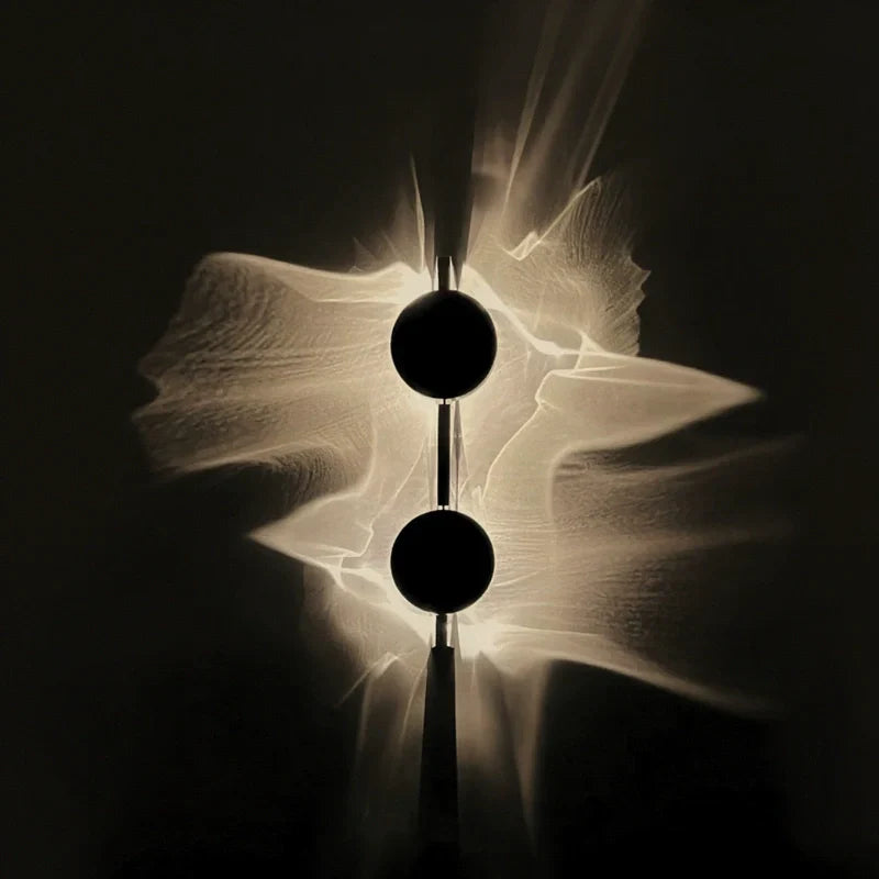 Wall Lamp | Rotatable Wave Projection | Aluminum & Stainless Steel
