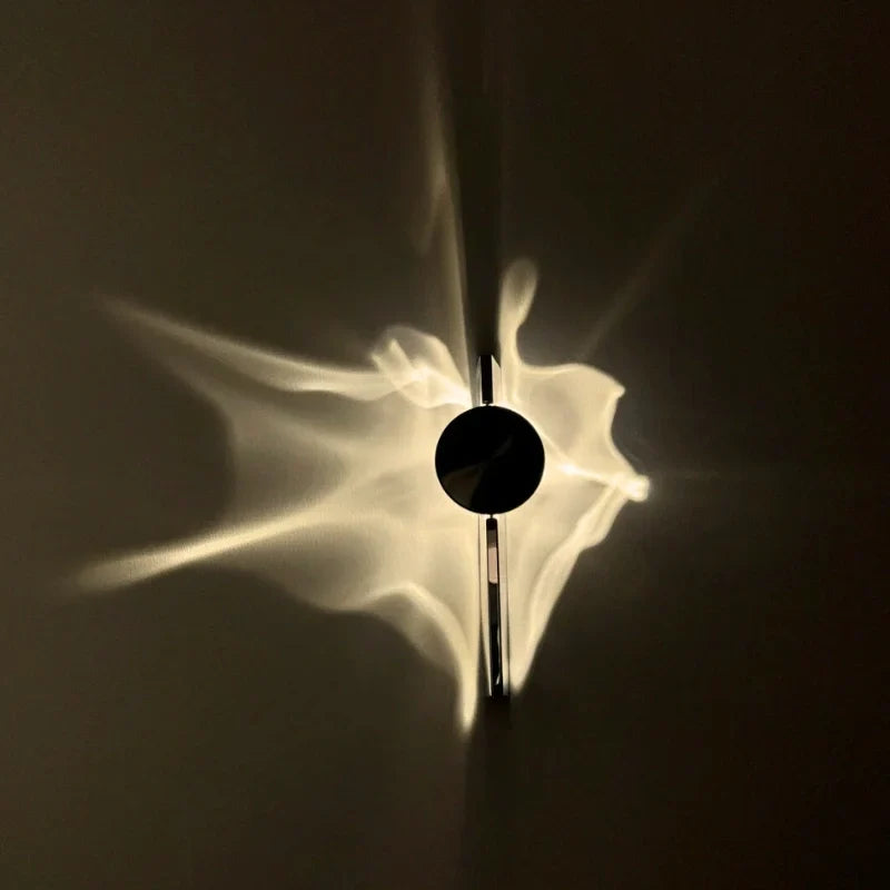 Wall Lamp | Rotatable Wave Projection | Aluminum & Stainless Steel