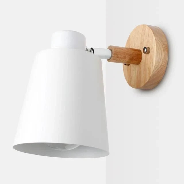 Wall Lamp | Scandinavian Minimalist Adjustable Angle Iron & Wood