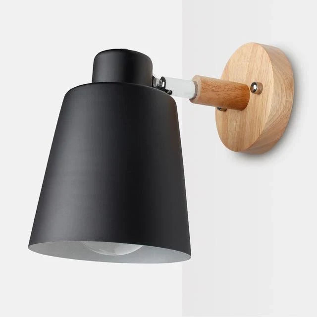 Wall Lamp | Scandinavian Minimalist Adjustable Angle Iron & Wood