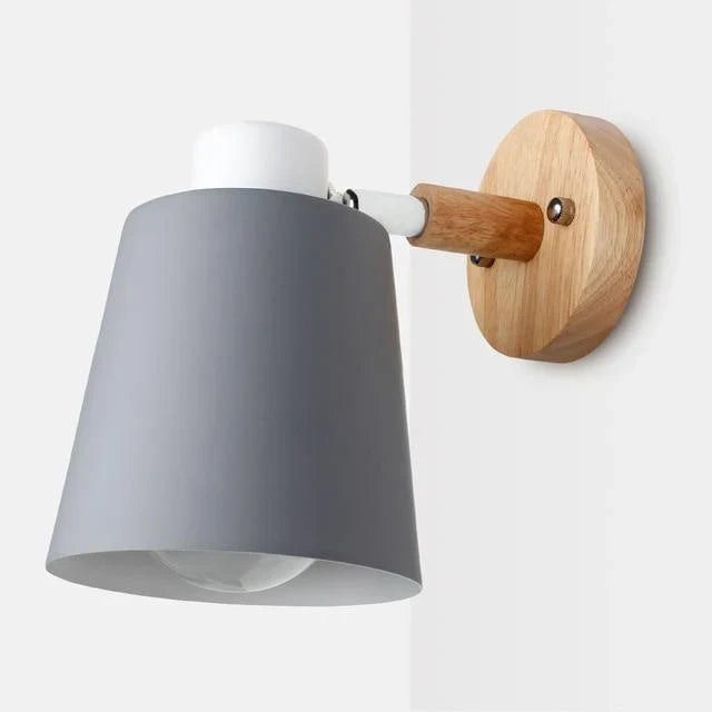 Wall Lamp | Scandinavian Minimalist Adjustable Angle Iron & Wood