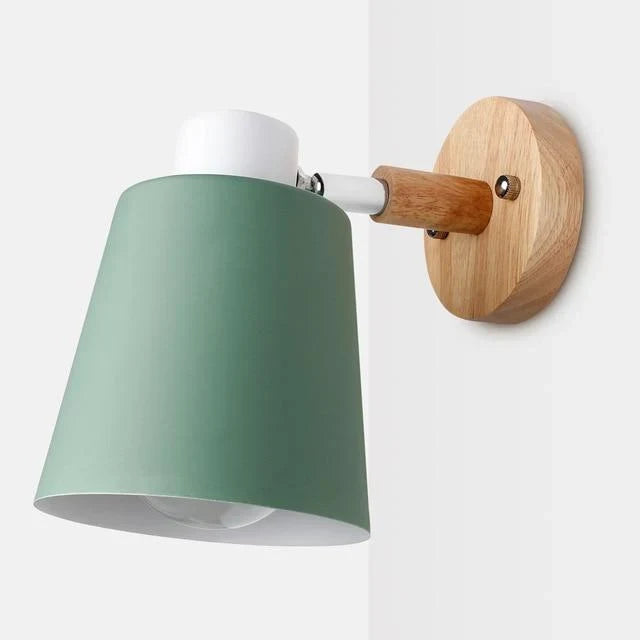 Wall Lamp | Scandinavian Minimalist Adjustable Angle Iron & Wood