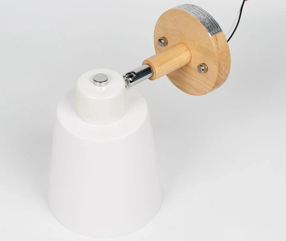 Wall Lamp | Scandinavian Minimalist Adjustable Angle Iron & Wood
